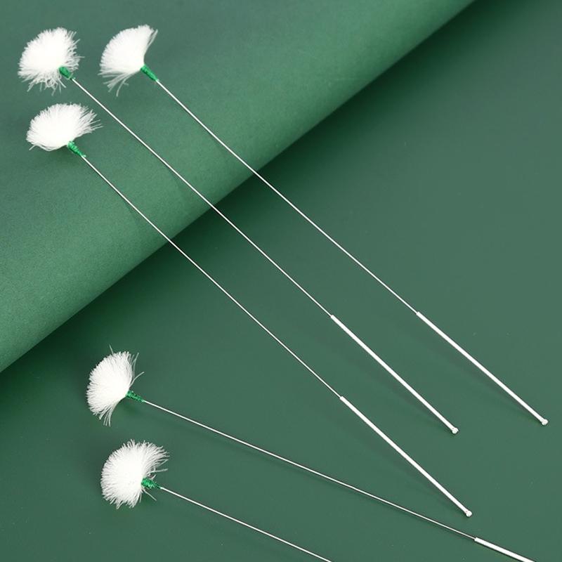 Silver Goose Feather Ear Cleaner Tool Set for Gentle Ear Massage & Relaxation