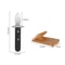 Premium Oyster Shucking Knife with Wooden Stand Stainless Steel Seafood Shell Opener