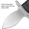 Premium Oyster Shucking Knife with Wooden Stand Stainless Steel Seafood Shell Opener