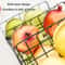 3-Tier Fruit Basket Organizer with Wooden Handle for Kitchen Counter Storage