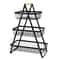 3-Tier Fruit Basket Organizer with Wooden Handle for Kitchen Counter Storage