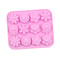 12-Cavity Silicone Soap Mold & Flower Cake Baking Tray for DIY Chocolates, Jelly and Desserts
