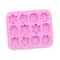 12-Cavity Silicone Soap Mold & Flower Cake Baking Tray for DIY Chocolates, Jelly and Desserts
