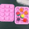 12-Cavity Silicone Soap Mold & Flower Cake Baking Tray for DIY Chocolates, Jelly and Desserts