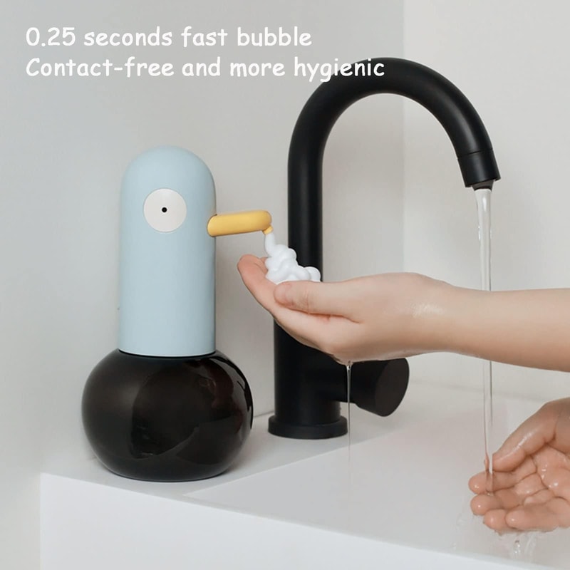 Cute Duck Automatic Foam Soap Dispenser Rechargeable Touchless Hand Washer For Kids Family 5