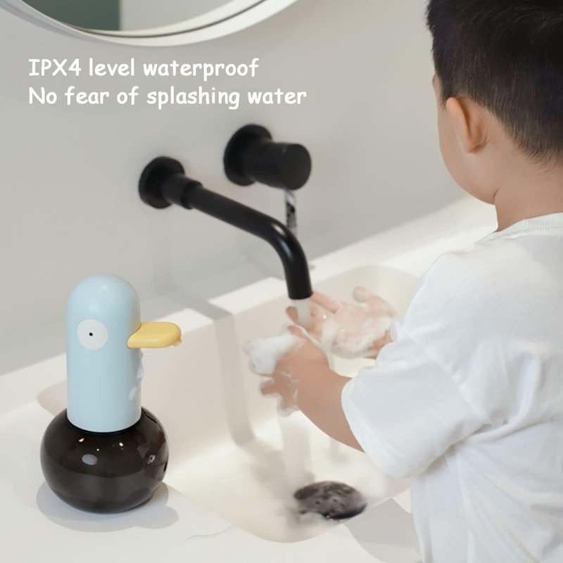 Cute Duck Automatic Foam Soap Dispenser Rechargeable Touchless Hand Washer For Kids Family 6