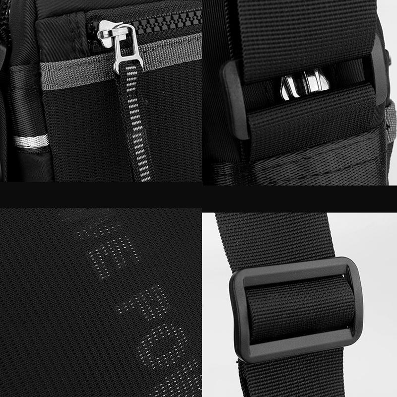 Crossbody Bag For Men Waterproof Nylon Sling Bag With Multi Pocket Storage 6