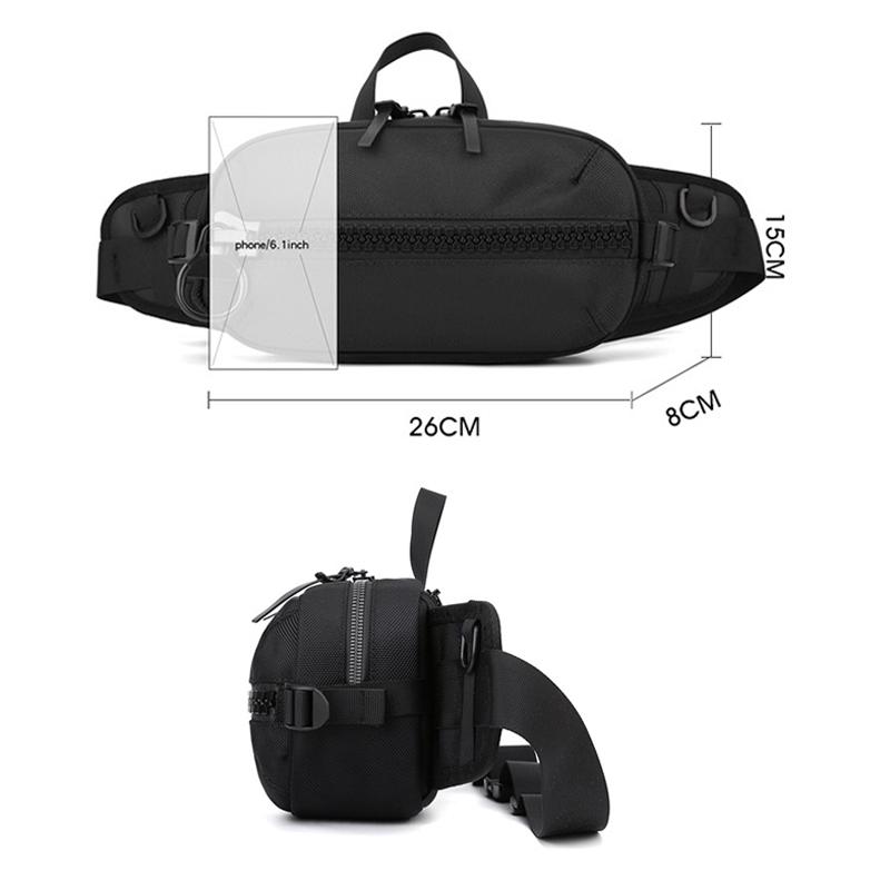 Sports Waist Bag Waterproof Crossbody Sling Bag For Travel Running Daily Carry 3