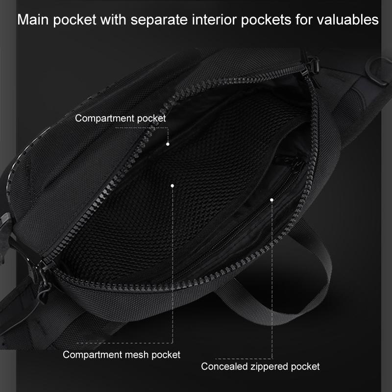 Sports Waist Bag Waterproof Crossbody Sling Bag For Travel Running Daily Carry 5