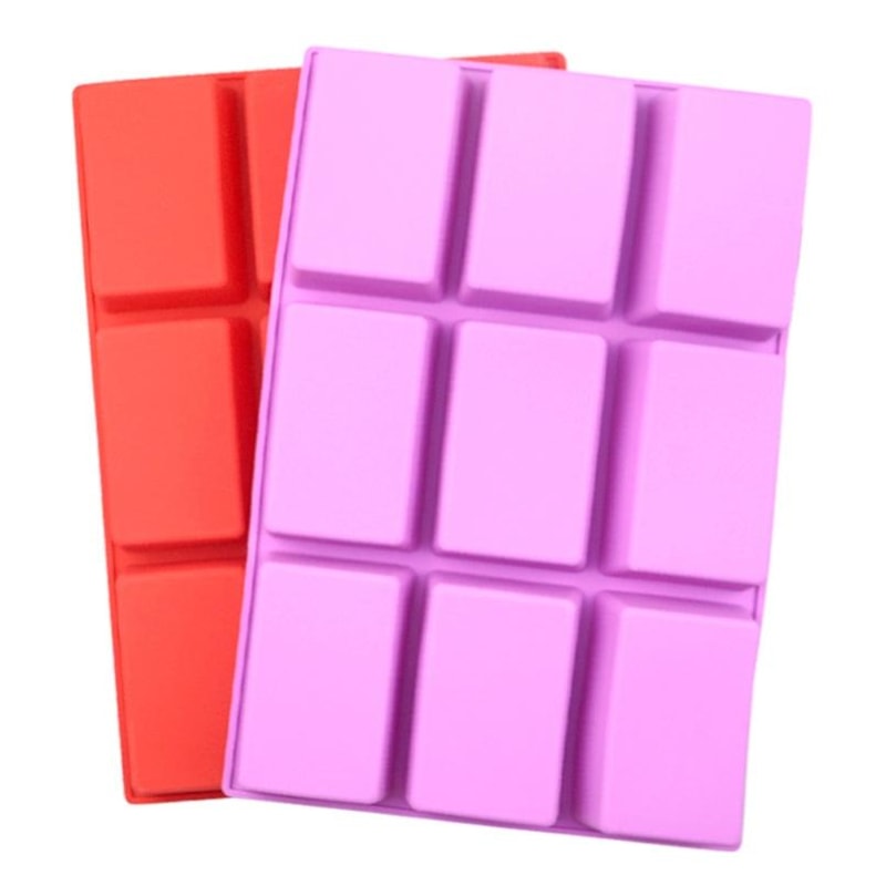 9 Grid Silicone Soap and Cake Mold for Chocolates Candies Ice Cubes and DIY Baking