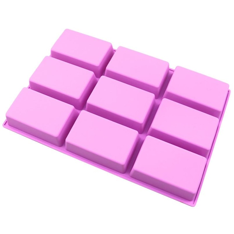 9 Grid Silicone Soap and Cake Mold for Chocolates Candies Ice Cubes and DIY Baking