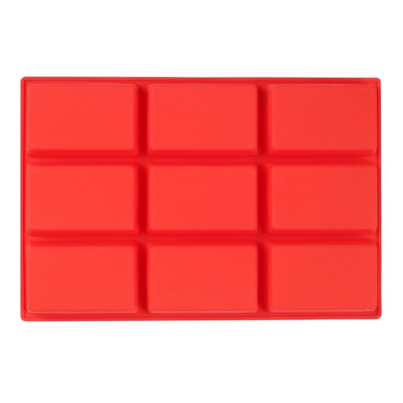 9 Grid Silicone Soap and Cake Mold for Chocolates Candies Ice Cubes and DIY Baking