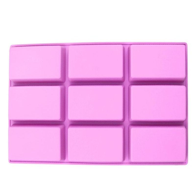 9 Grid Silicone Soap and Cake Mold for Chocolates Candies Ice Cubes and DIY Baking