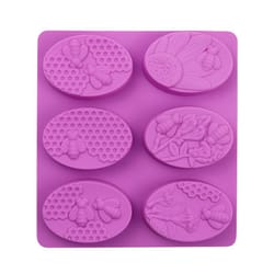 6-cavity silicone cake mold for bee chocolates, soap, jelly & mini desserts