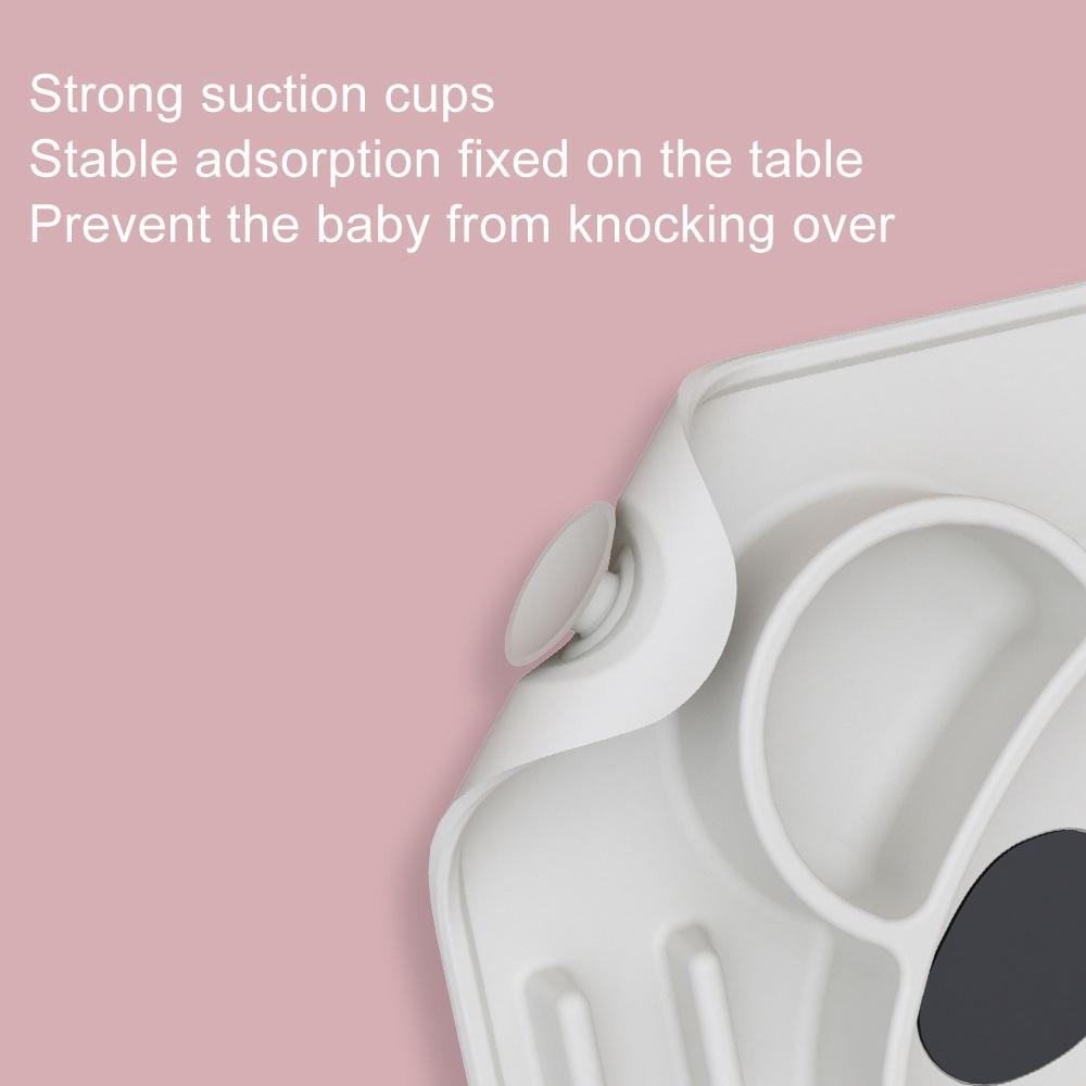 Panda Shape Silicone Suction Plate For Babies And Toddlers With Divided Sections 1