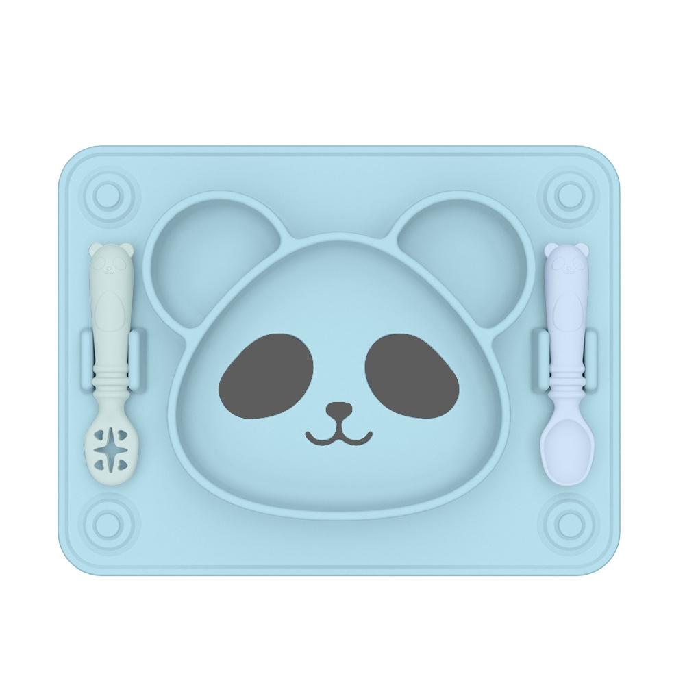 Panda Shape Silicone Suction Plate For Babies And Toddlers With Divided Sections 4
