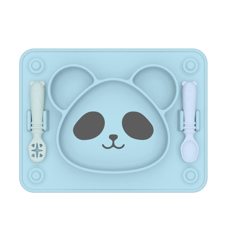 Panda Shape Silicone Suction Plate For Babies And Toddlers With Divided Sections 4