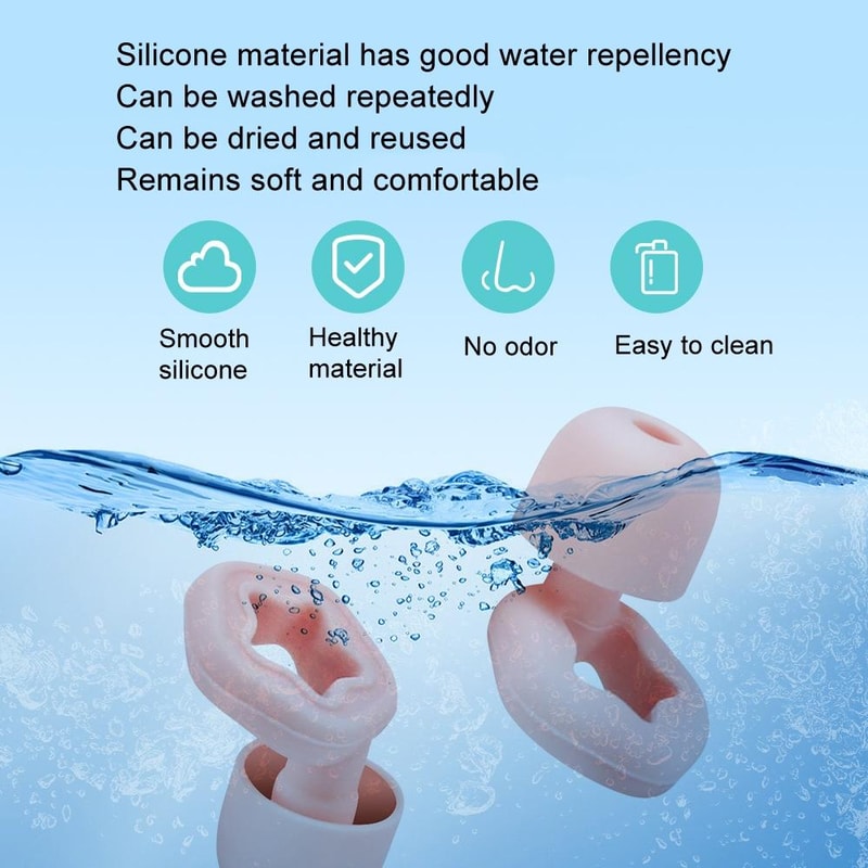 3 Pairs Silicone Earplugs For Sleep Swimming Noise Reduction Comfort Fit 2