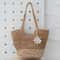 Boho Straw Tote Bag With Zipper Lining Large Capacity Woven Shoulder Purse 8