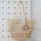Boho Straw Tote Bag With Zipper Lining Large Capacity Woven Shoulder Purse 7