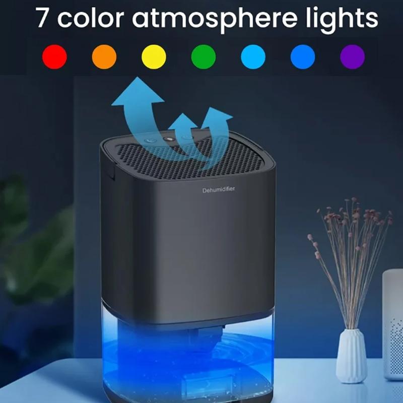 Smart Quiet Dehumidifier For Bedroom With Air Purifier And 7 Color Night Light 6