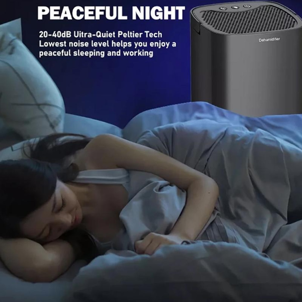 Smart Quiet Dehumidifier For Bedroom With Air Purifier And 7 Color Night Light 7