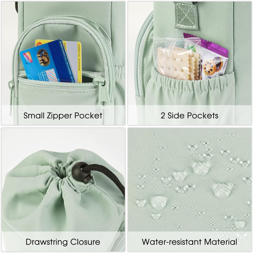 40oz Insulated Water Bottle Holder Crossbody Sling Bag With Strap Storage Pockets 5