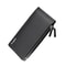 Slim Leather Long Wallet With 16 Card Slots And Zipper Coin Pocket 0