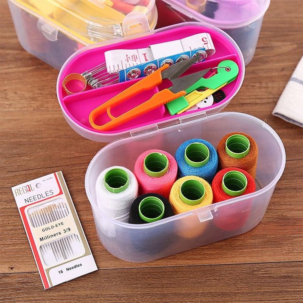Portable Sewing Kit with Needle & Thread Set for Home, Travel, and Quick Clothing Repairs