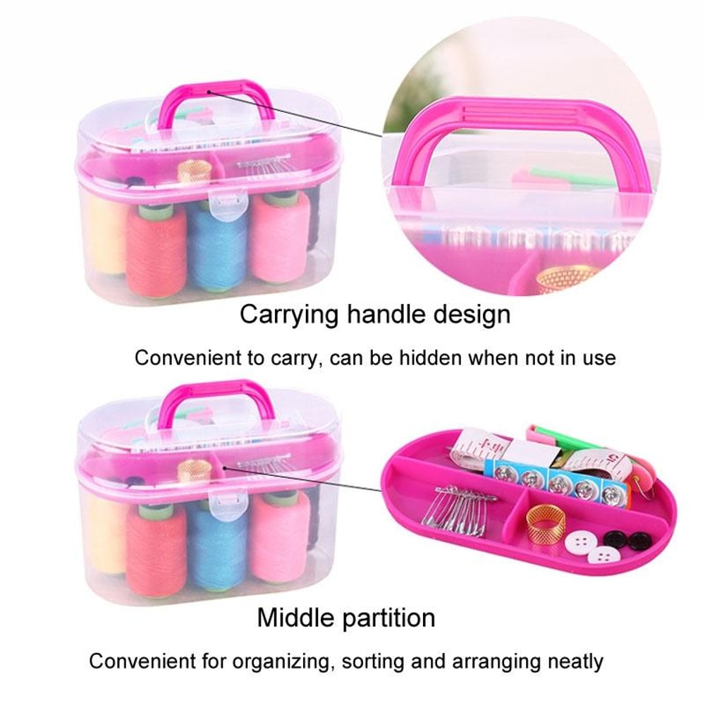 Portable Sewing Kit with Needle & Thread Set for Home, Travel, and Quick Clothing Repairs