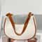 Elegant Crescent Shoulder Bag For Women Adjustable PU Leather Underarm Purse 4