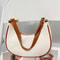 Elegant Crescent Shoulder Bag For Women Adjustable PU Leather Underarm Purse 4