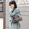 Vintage Lock Buckle Baguette Shoulder Bag For Women Stylish PU Leather Underarm Purse 0