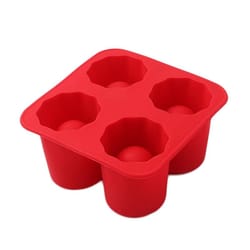 4-cavity silicone ice cube mold for whiskey, cocktails & creative diy treats