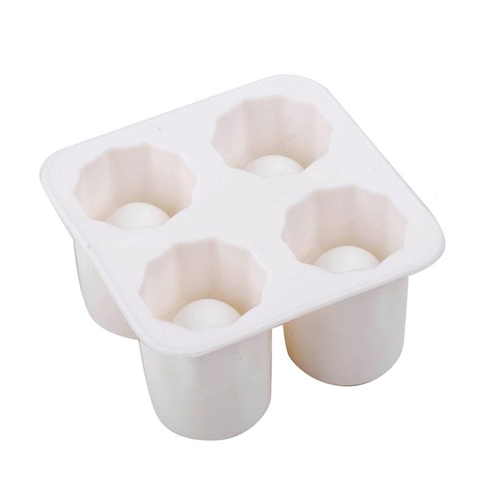 4-Cavity Silicone Ice Cube Mold for Whiskey, Cocktails & Creative DIY Treats