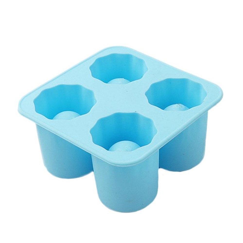 4-Cavity Silicone Ice Cube Mold for Whiskey, Cocktails & Creative DIY Treats