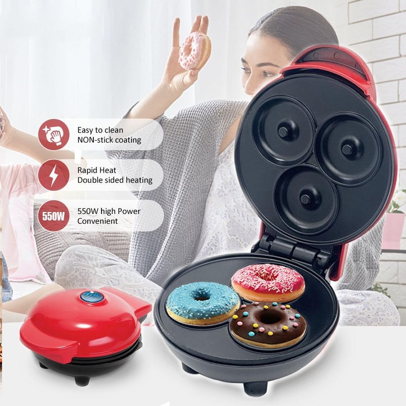 Mini Donut Maker Machine 350W Non Stick Donut Maker For Quick Homemade Mini Doughnuts 2
