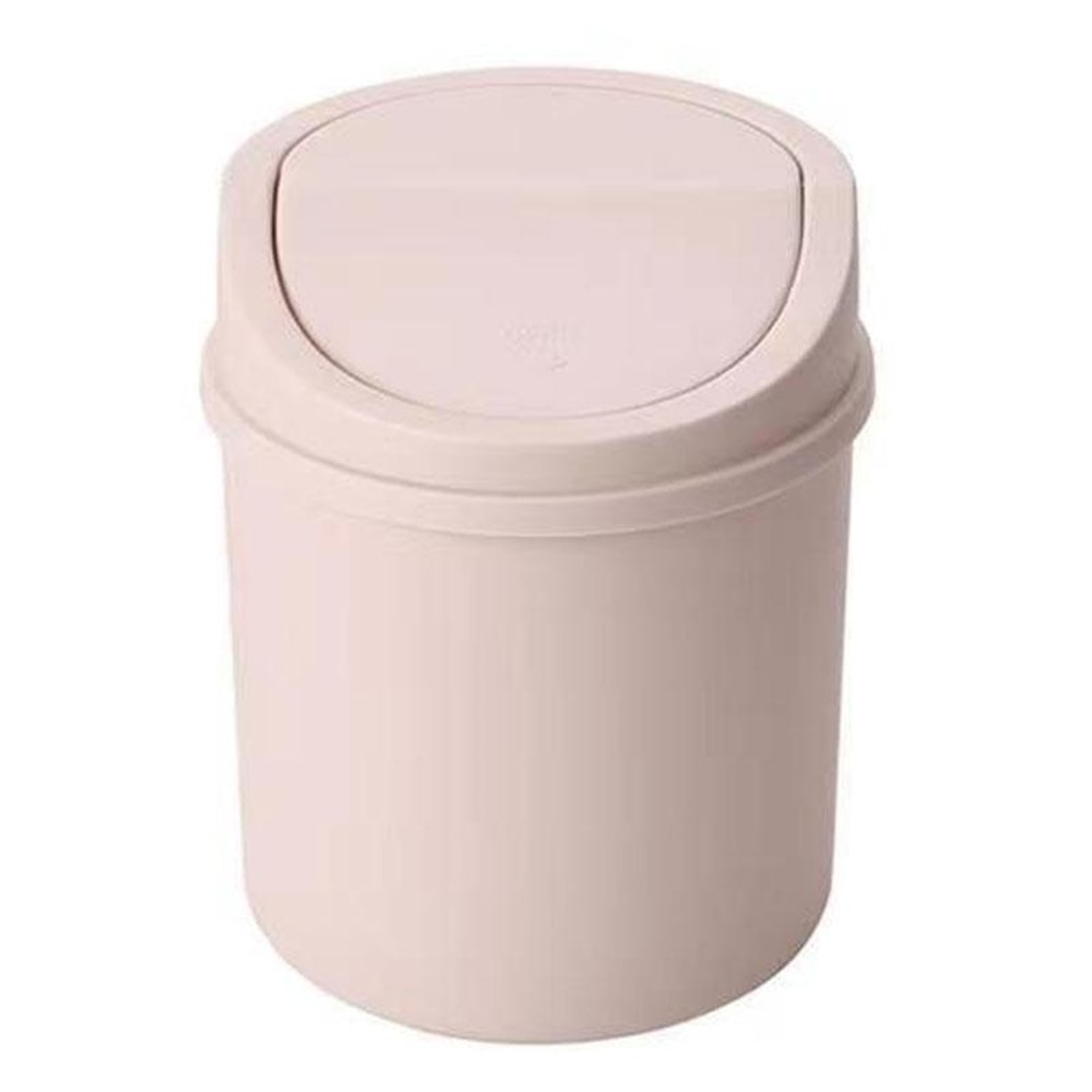 Cute Mini Desktop Trash Can With Flip Lid For Dorm Room Office Desk Vanity Storage 11