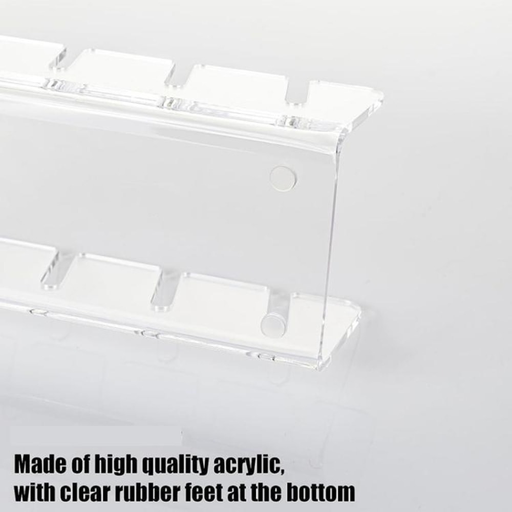 Clear Acrylic Baseball Cap Organizer Rack for 7 Hats Space Saving Hat Display Stand