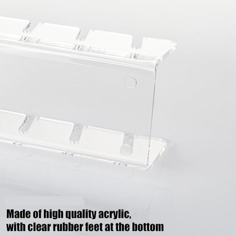 Clear Acrylic Baseball Cap Organizer Rack for 7 Hats Space Saving Hat Display Stand