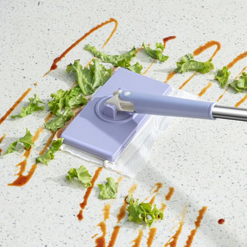 HandsFree Mini Mop With Automatic Cloth Change For Kitchen Bathroom MultiSurface Cleaning 3