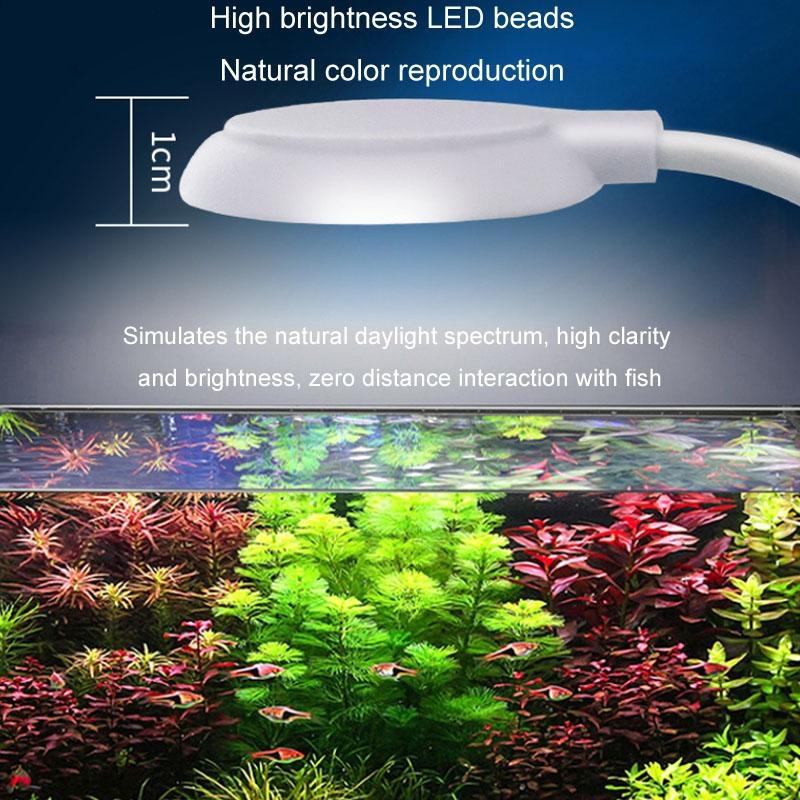 USB ClipOn Aquarium LED Light For Small Fish Tanks Aquatic Plants 7