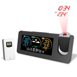 projection alarm clock with weather forecast & color display