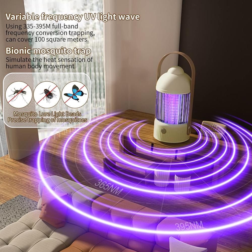 Mosquito Killer Lamp USB Rechargeable Bug Zapper Night Light 4