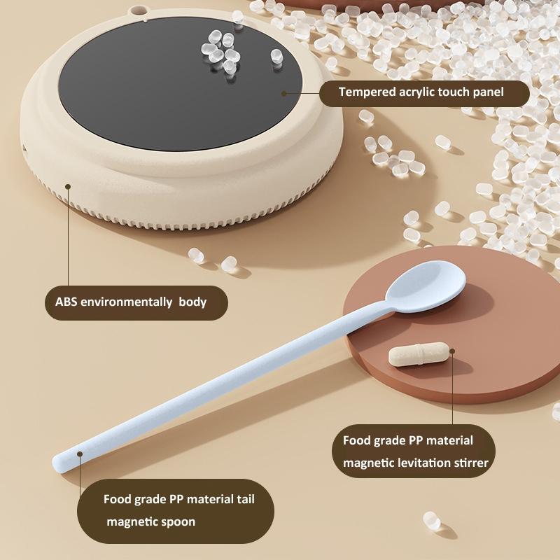 Magnetic Self Stirring Coffee Mixer Cup With Rechargeable Milk Frother 5