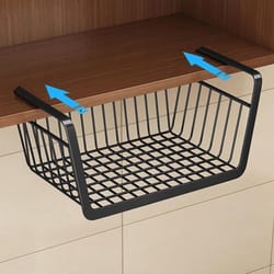 under shelf organizer metal hanging storage rack for kitchen cabinets & closets