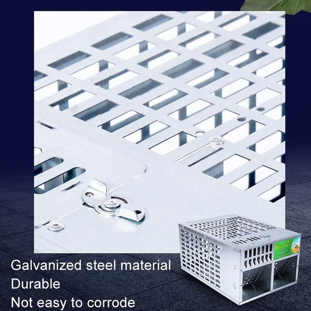 Dual Door Humane Mouse Trap Cage for Indoor Rodent Control and Safe Catch Release