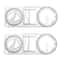 2PCS Multifunctional Drawing Ruler Set with Rotating Protractor and Geometric Drawing Templates