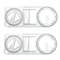 2PCS Multifunctional Drawing Ruler Set with Rotating Protractor and Geometric Drawing Templates