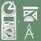 2PCS Multifunctional Drawing Ruler Set with Rotating Protractor and Geometric Drawing Templates